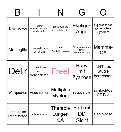 IMPP Bingo Card