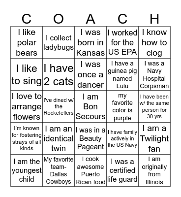 Practice Leaders October 2016 Meeting Bingo Card