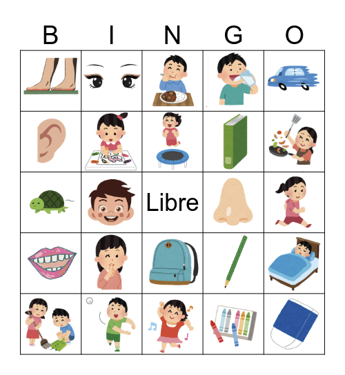 Spanish Year 2 Bingo Card