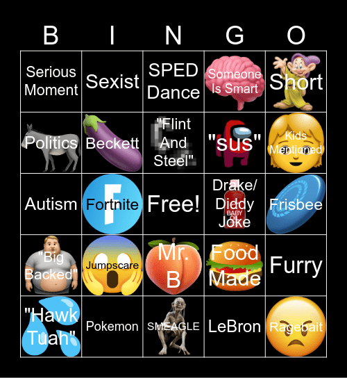 Friend Group Bingo Card