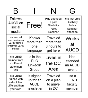 FIND SOMEONE WHO... Bingo Card