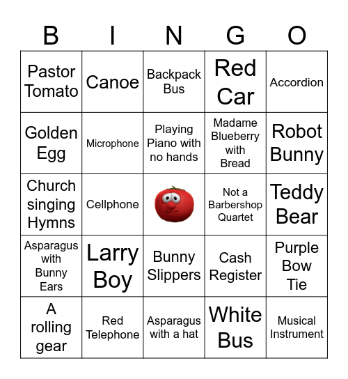 Veggie Tales Bingo Card