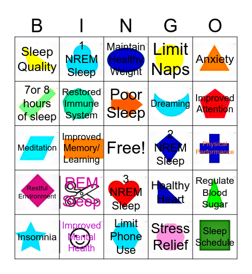 Sleep Hygiene Bingo! Bingo Card