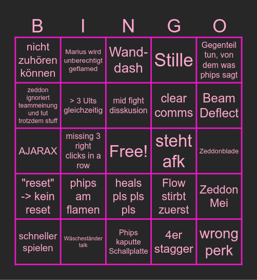 Bingo 3.0 Bingo Card