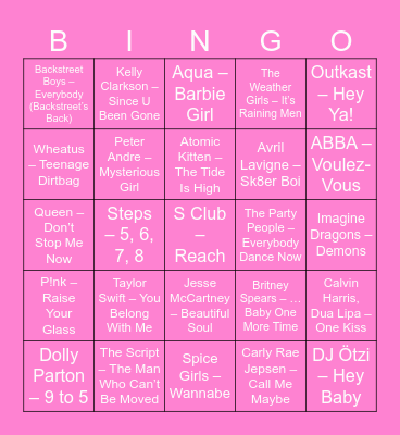 Diane's hen party Bingo Card