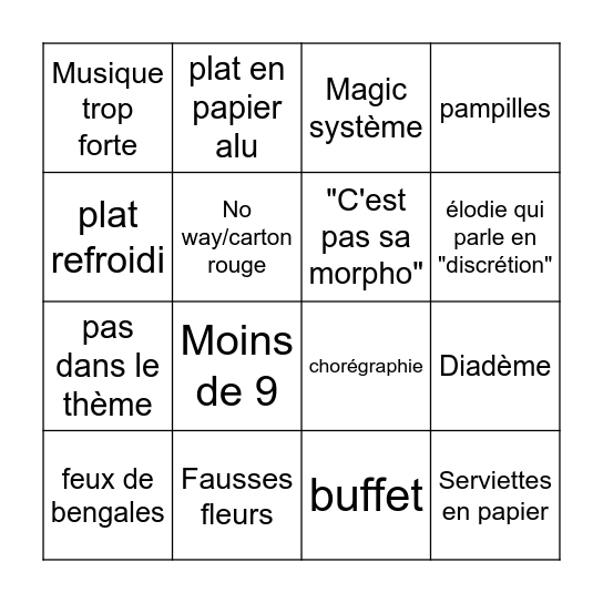 Luisa Bingo Card