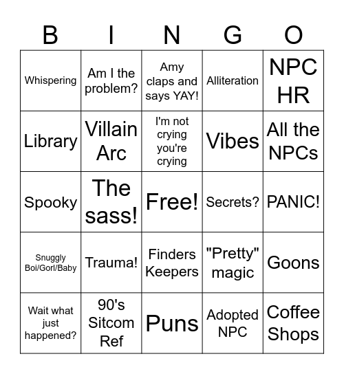 DM Sunday Class! Bingo Card