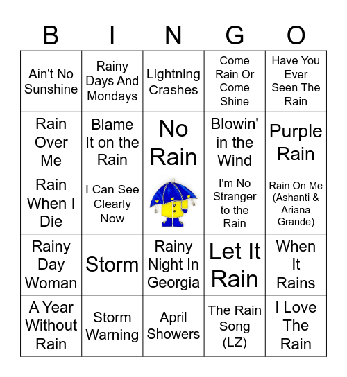 April Showers Bingo Card