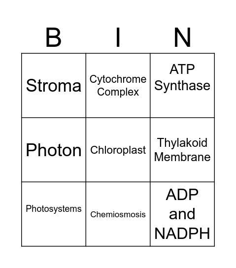 Linear Electron Transport Bingo Card