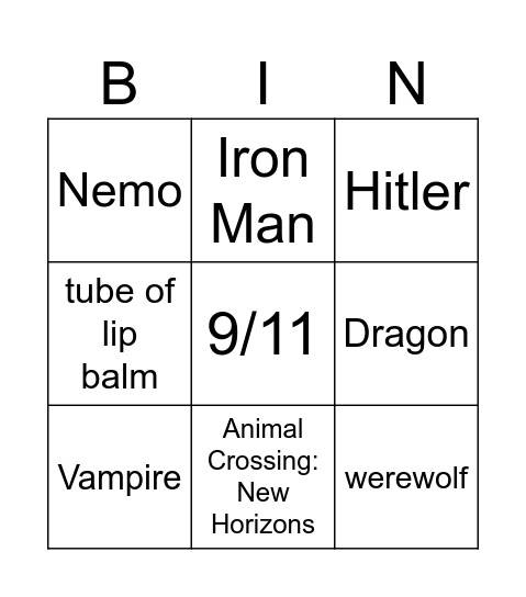 Infinite Craft Bingo Card