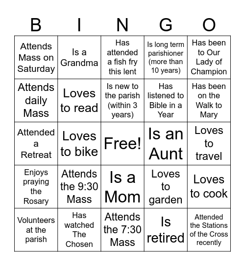 Find someone who Bingo Card