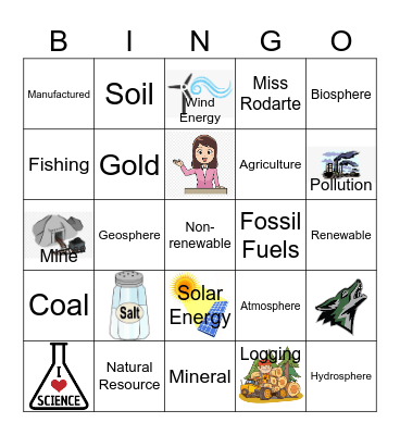 Natural Resources Bingo Card