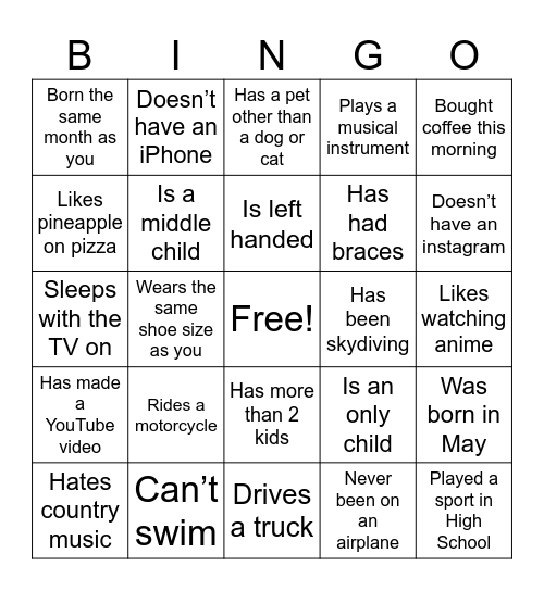 EXPERT Bingo Card