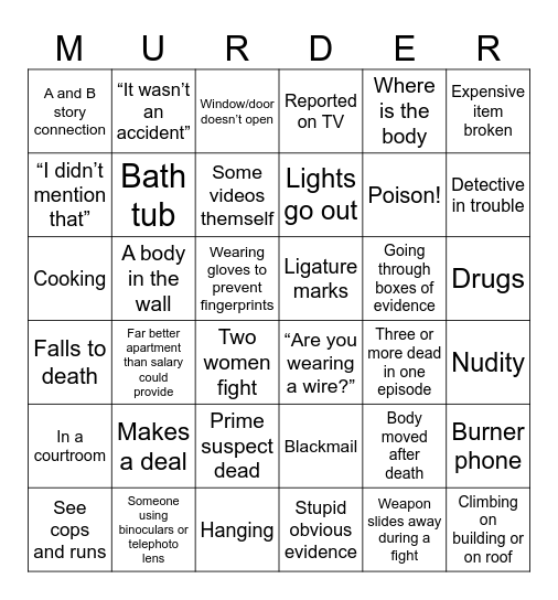 How Predictable Bingo Card