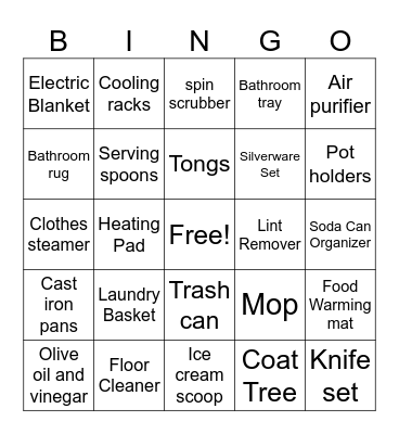 Abi’s Bridal Shower Bingo Card