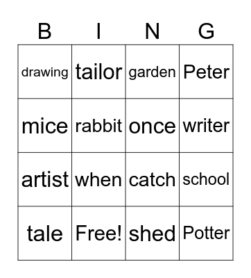 Beatrix Bingo! Bingo Card