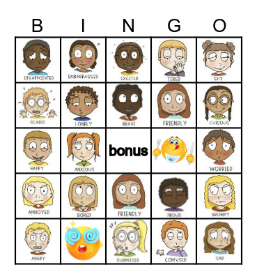 Emotions & Feelings Bingo Card