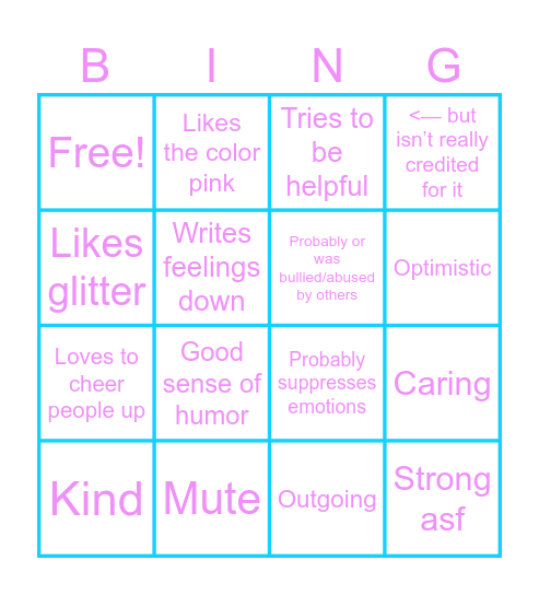 Flutter Kinnie Bingo Card