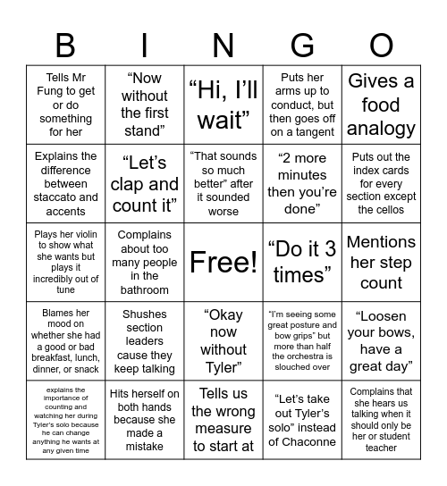 🎻 Bingo Card