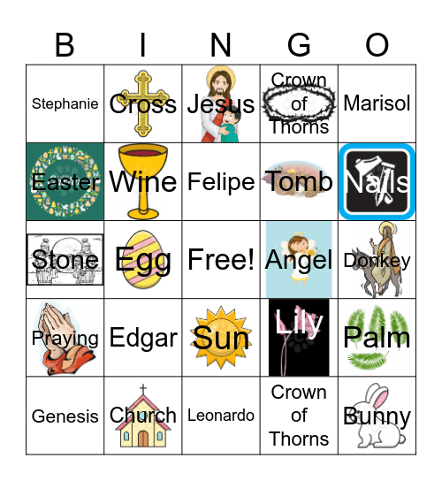 Easter Bingo Card