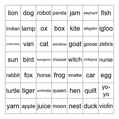 Bingo Card