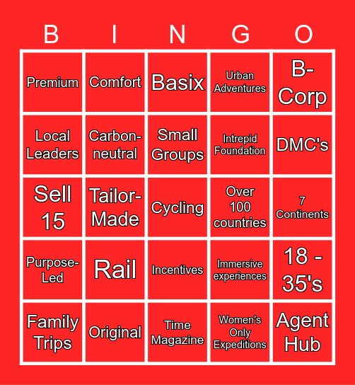 Intrepid Bingo Card