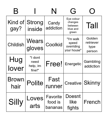 Viking Kinnie bingo! Bingo Card