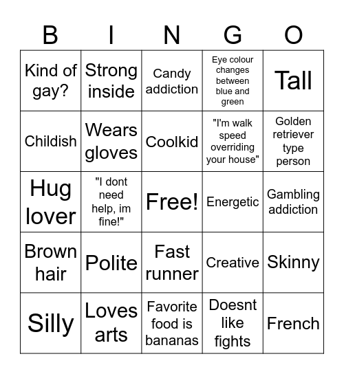 Viking Kinnie bingo! Bingo Card