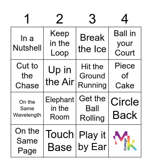 Networking Bingo Card