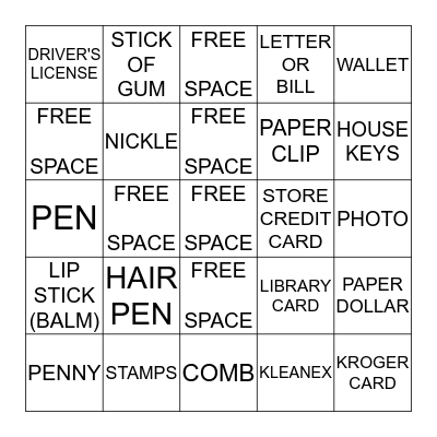 Pocketbook Bingo Card