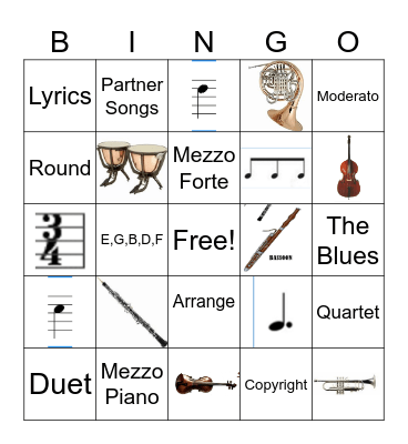 4th Grade Bingo Card