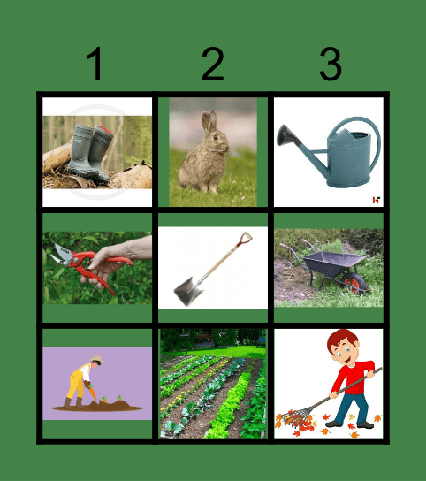 De moestuin Bingo Card