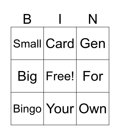 Home Depot Credit Card Bingo! Bingo Card