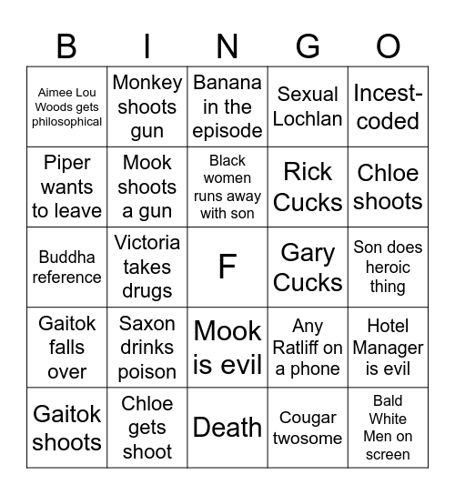 White Lotus S3 Finale Play-Along Bingo Card