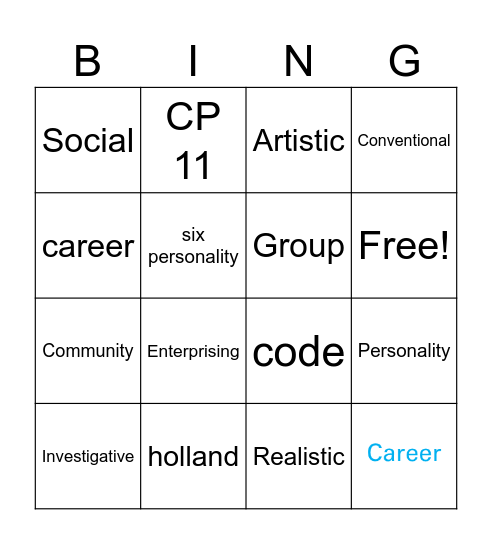 CP11 Bingo Card Bingo Card