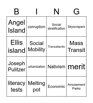 module 13 bingo Card