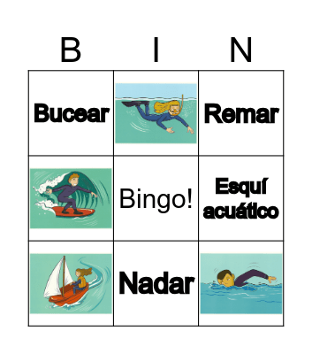 Water sports bingo Card