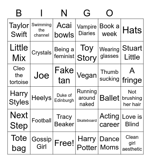 The many trends of Esmé Bingo Card