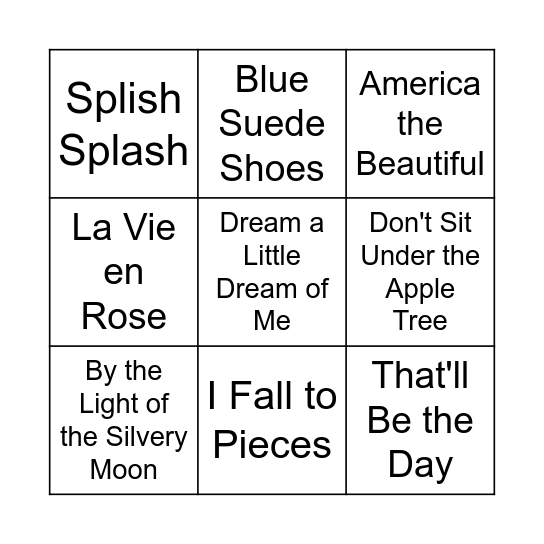 Singo Bingo Card