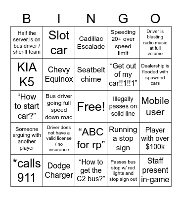 Wurtsboro Bingo Card