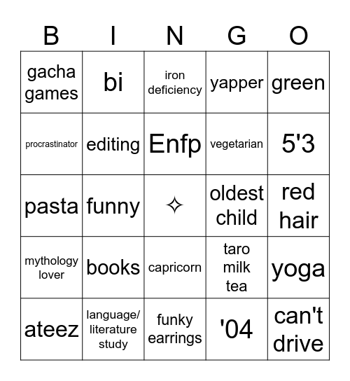 ang Bingo Card