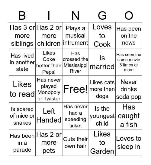 Summit Bingo Card
