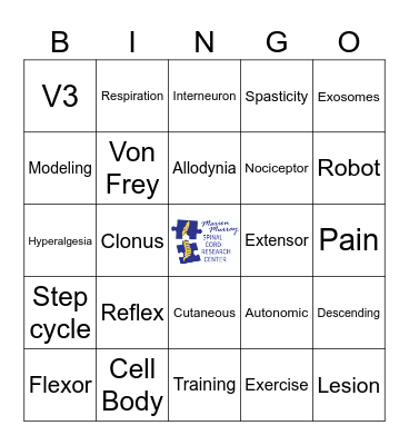 T32 SCI Retreat Bingo Card