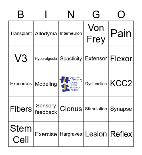 T32 SCI Retreat BINGO! Bingo Card
