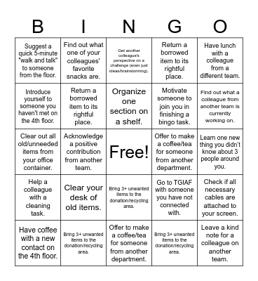 Spring Time Connect & Bingo Card