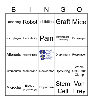 T32 SCI Retreat BINGO! Bingo Card