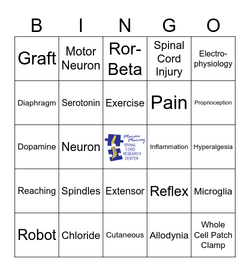 T32 SCI Retreat BINGO! Bingo Card