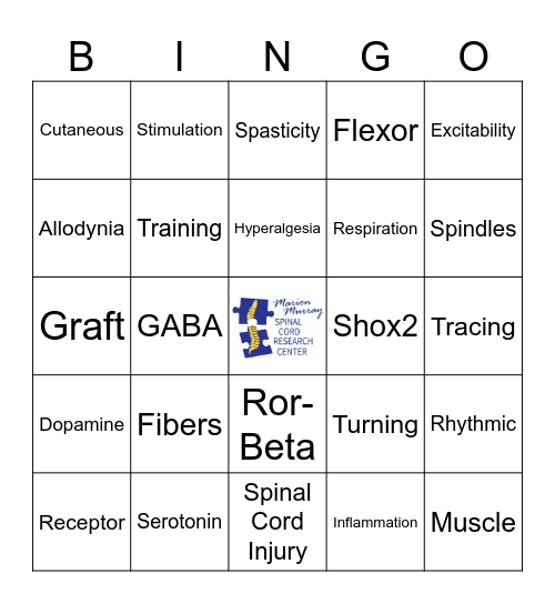 T32 SCI Retreat BINGO! Bingo Card