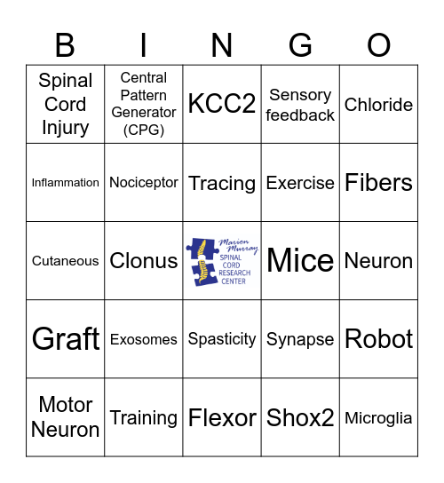 T32 SCI Retreat BINGO! Bingo Card