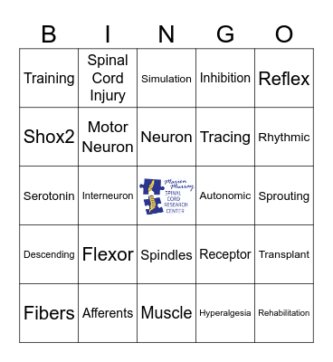 T32 SCI Retreat BINGO! Bingo Card